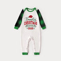 Green Raglan Top Green Plaid Christmas Pajamas Set With "Family CHRISTMAS MAKING MEMORIES TOGETHER 2026" Text Print