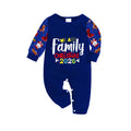 Christmas Family Matching Pajamas-Cozy Blue Pjs Set with "We Are Family Christmas 2026" Artistic Font Print