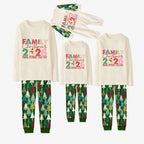 Family Christmas Pajamas Set With "Family Christmas 2026" Holiday Text Print