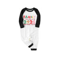 Black Raglan Top Green Plaid Christmas Pajamas Set With "Family Christmas 2026" Holiday Text Print