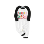 Black Raglan Top Green Plaid Christmas Pajamas Set With "Family Christmas 2026" Holiday Text Print