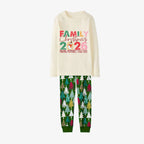 Family Christmas Pajamas Set With "Family Christmas 2026" Holiday Text Print
