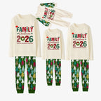 Family Christmas Pajamas Set With Christmas Holiday Text