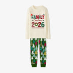 Family Christmas Pajamas Set With Christmas Holiday Text
