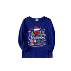 Cozy Blue Christmas Pajamas Set With "Family Christmas 2026 Making Memories Together" Text Print
