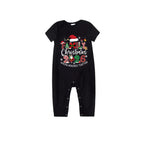 Red and Black Plaid Short Sleeve Christmas Pajamas Set With "Family Christmas 2026 Making Memories Together" Text Print