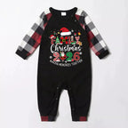 Red and Gray Plaid Christmas Pajamas Set With "Family Christmas 2026 Making Memories Together" Text Print