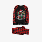Red and Black Plaid Christmas Pajamas Set With "Family Christmas 2026 Making Memories Together" Text Print