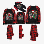 Red and Black Plaid Christmas Pajamas Set With "Family Christmas 2026 Making Memories Together" Text Print