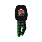 Black Top and Green Plaid Pants Christmas Pajamas Set With "Family Christmas 2026 Making Memories Together" Text Print