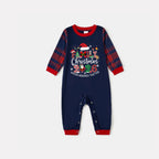 Navy & Red Plaid Christmas Pajamas Set With "Family Christmas 2026 Making Memories Together" Text Print