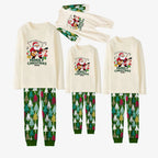 Family Christmas Pajamas Set With "Merry Christmas 2026" and Santa Claus Print