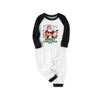Black Raglan Top Green Plaid Christmas Pajamas Set With "Merry Christmas 2026" and Santa Claus Print