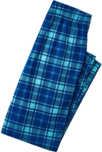 "Merry Christmas" White Letter 2026 Blue Long Sleeve Top With Blue Plaid Couple Matching Pajamas