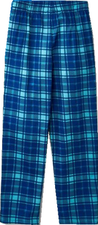 Cute "We are Family" Print Blue Long Sleeve Top With Blue Plaid Family Matching Pajamas