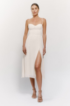 Chiffon Cami Slit Midi Dress