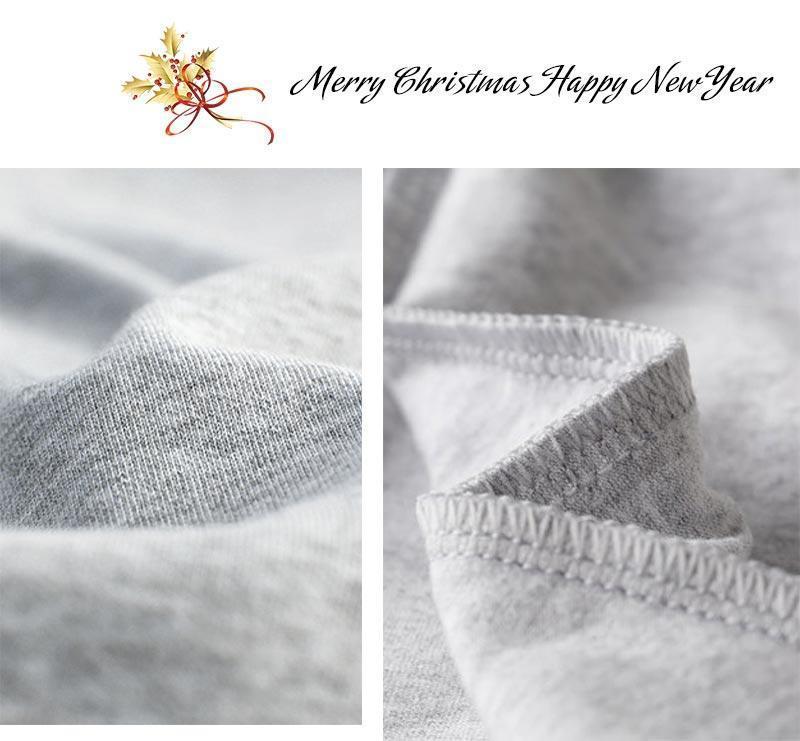 MERRY CHRISTMAS Antler Print Grey Top with Black and Red Plaid Pants Family Matching Pajamas Set JJF-005