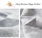 MERRY CHRISTMAS Antler Print Grey Top with Black and Red Plaid Pants Family Matching Pajamas Set JJF-005