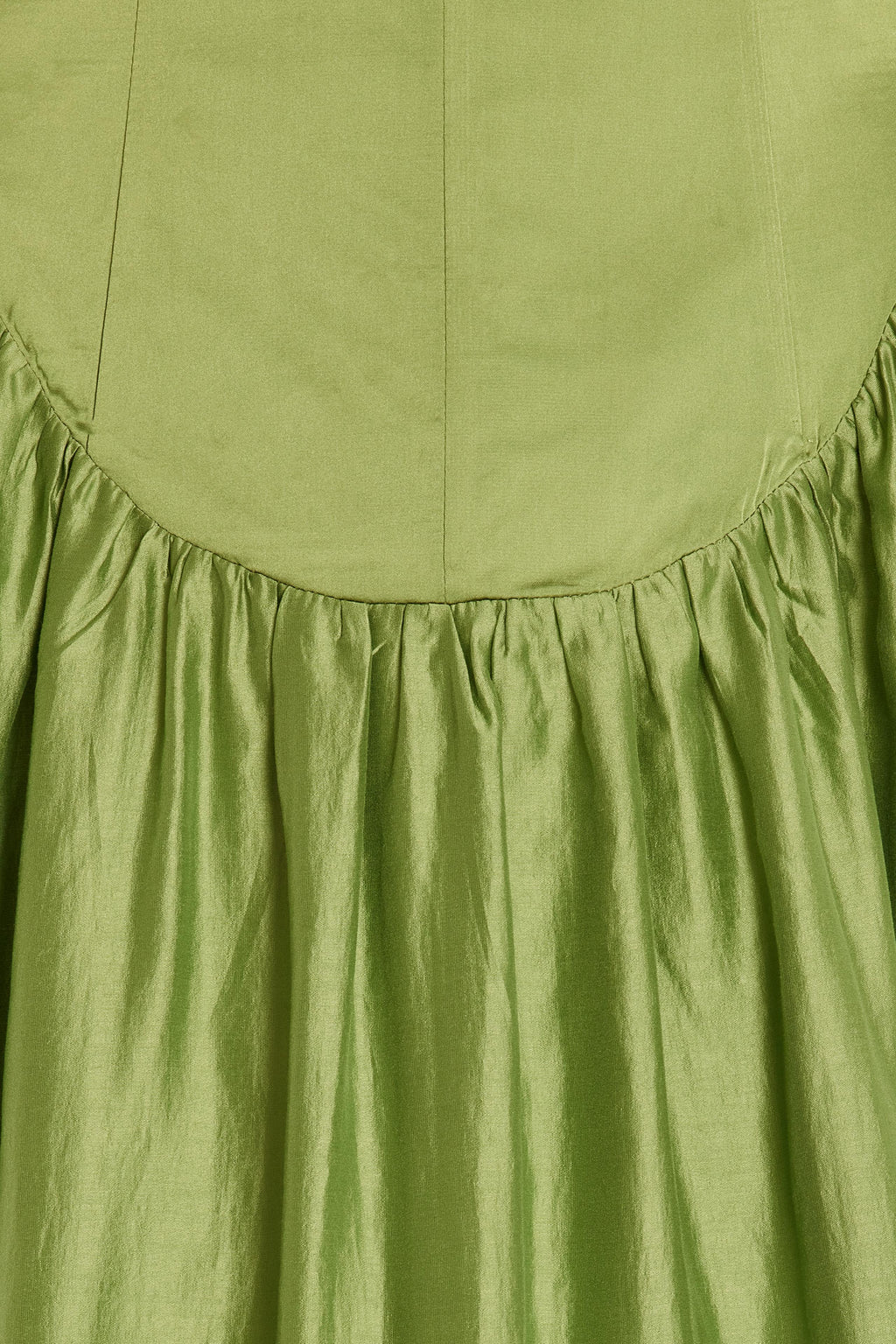 Round Neck Long Sleeve Gathering Top & Solid Maxi Skirt Set