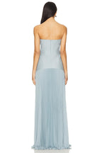 Solid Splicing Off-Shoulder Maxi Dress