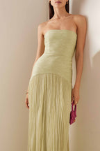 Solid Splicing Off-Shoulder Maxi Dress
