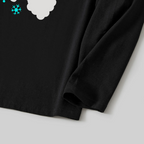 Christmas "HO HO HO" Text Print Black Long Sleeve Top with Green and Black Plaid Family Matching Pajamas