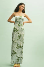 Satin Floral Cami Maxi Dress