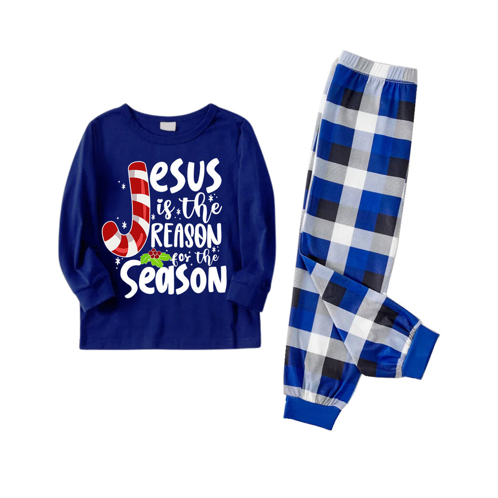 Couple Christmas  Matching Pajamas With Jesus Text Print