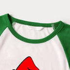 Christmas Cute Cartoon Print Family Matching Raglan Long-sleeve Pajamas Sets