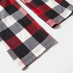 Christmas Family Matching Pajamas-Red and Gray Plaid Pjs set with Funny Grinch Print