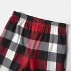 Christmas Family Matching Pajamas-Red and Gray Plaid Pjs set with Funny Grinch Print