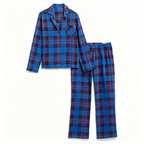 Holiday Family Blue Plaid Christmas Pajamas Set