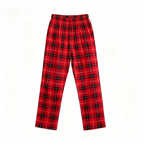 Christmas Couple Matching Red Plaid Button Up Long-sleeve Pajamas Sets With Dog