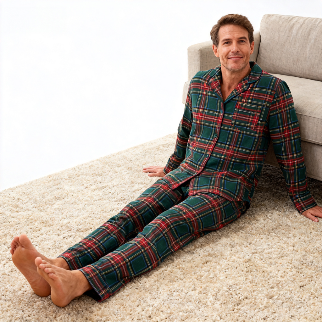 Family Plaid Button-Front Pajamas Sets
