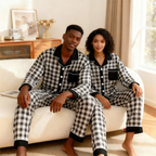 Family Button-Up Plaid Pajamas Set