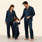 Elegant Satin Green Pajama Set for the Whole Family