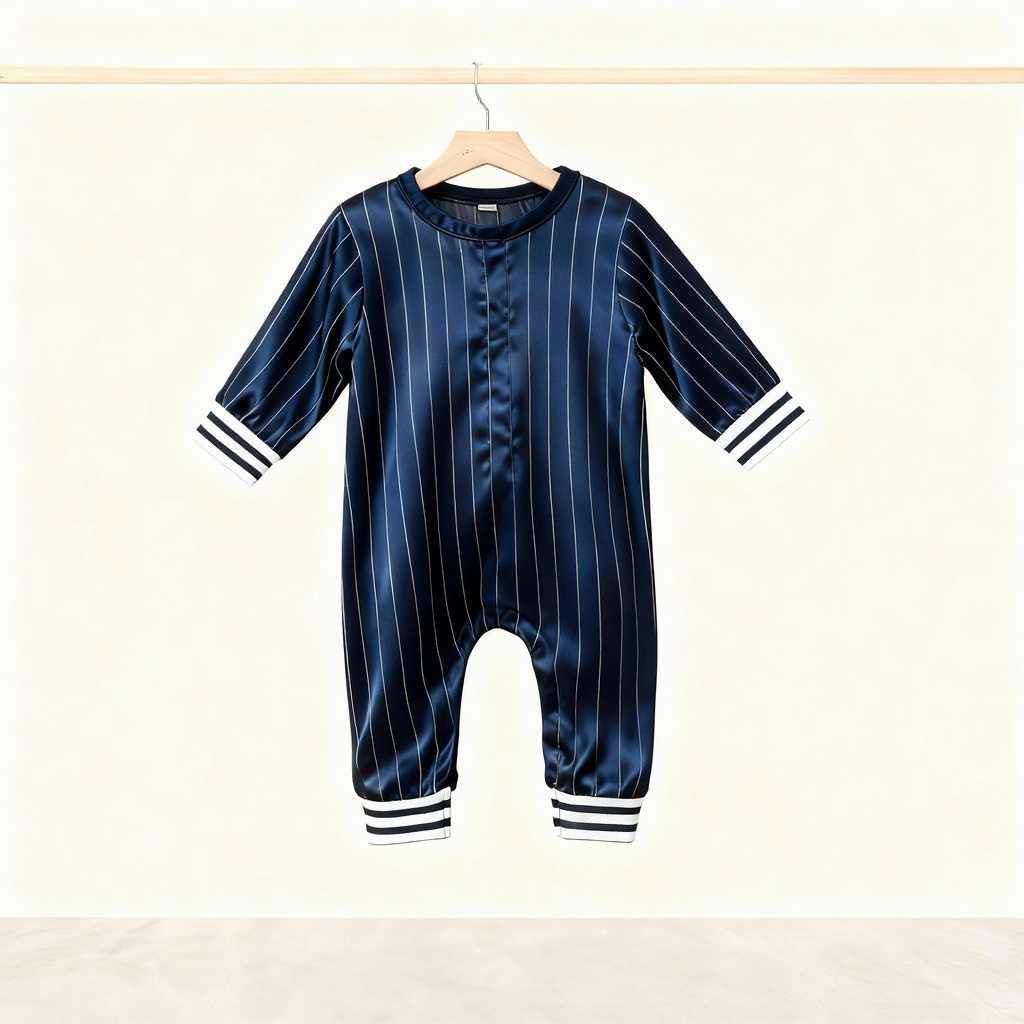Elegant Satin Blue Pajama Set for the Whole Family