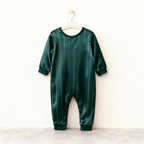 Elegant Satin Gray Pajama Set for the Whole Family