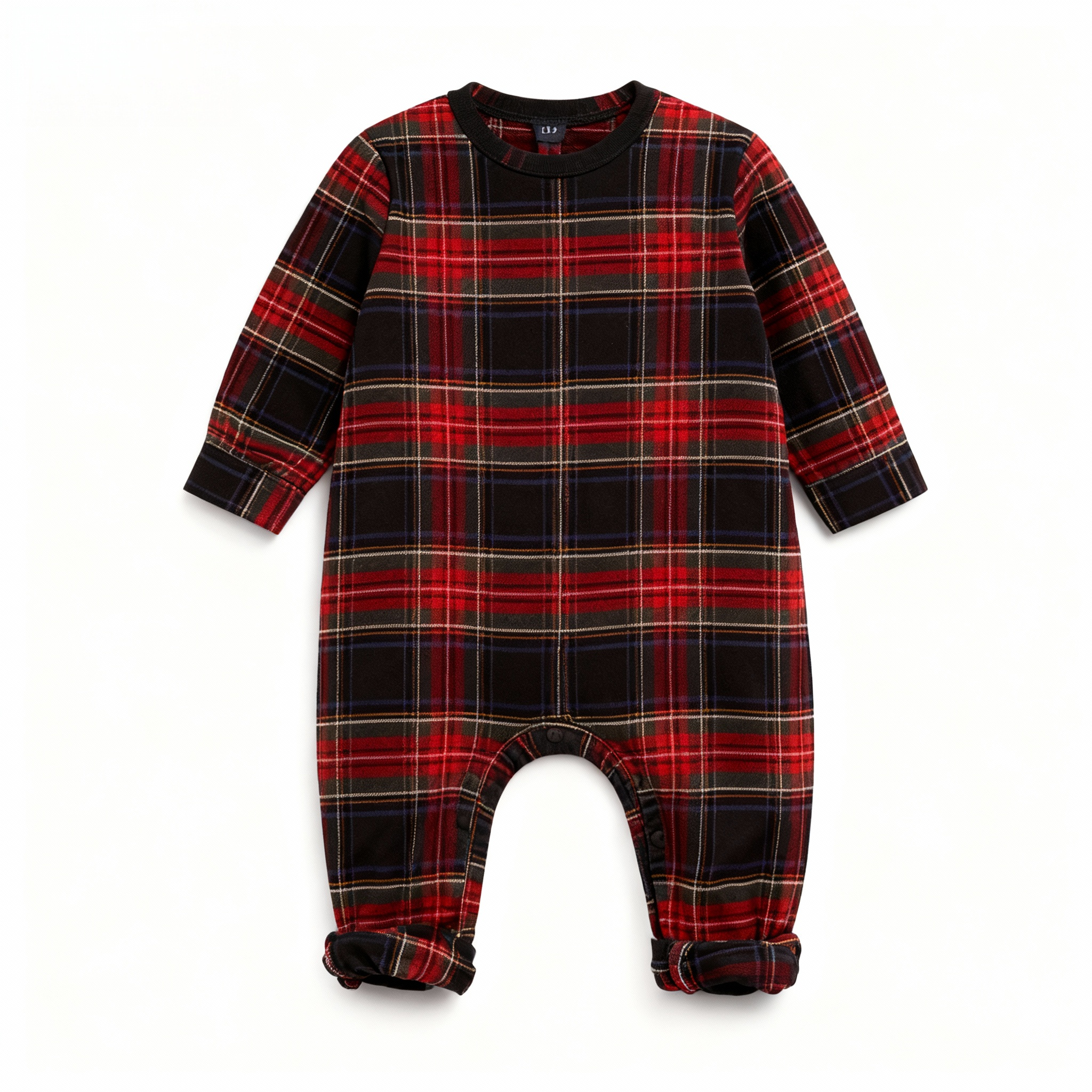 Christmas Red Plaid Button-Front Family Pajamas Sets