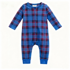 Holiday Family Blue Plaid Christmas Pajamas Set