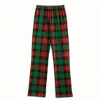 Cozy Christmas Family PJS – Button-Up Shirt Green Plaid Pants Pajamas Set