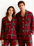 Family Matching Festive Red Plaid Pajama Set