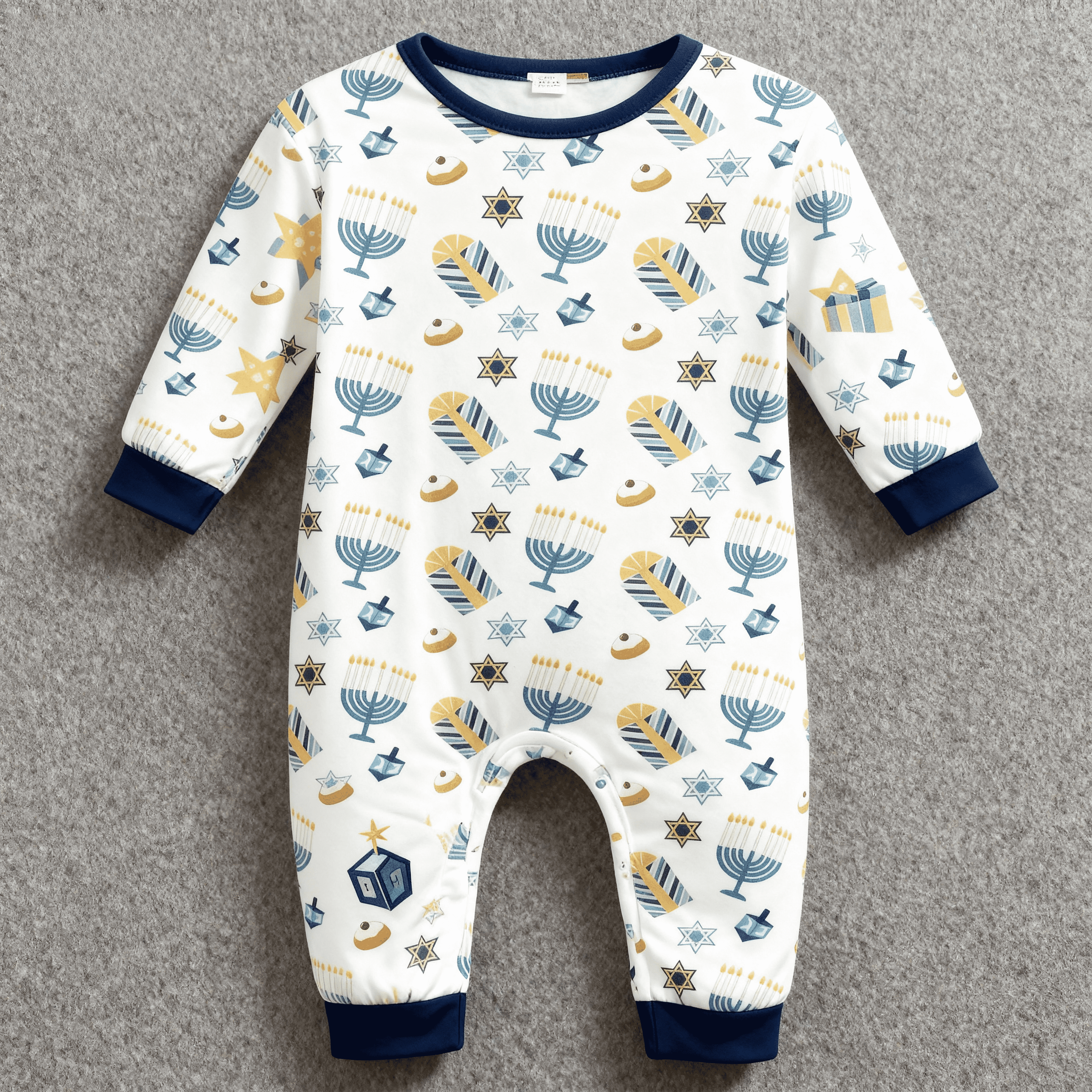Family Satin Hanukkah Pajamas Set – Button-Down Style