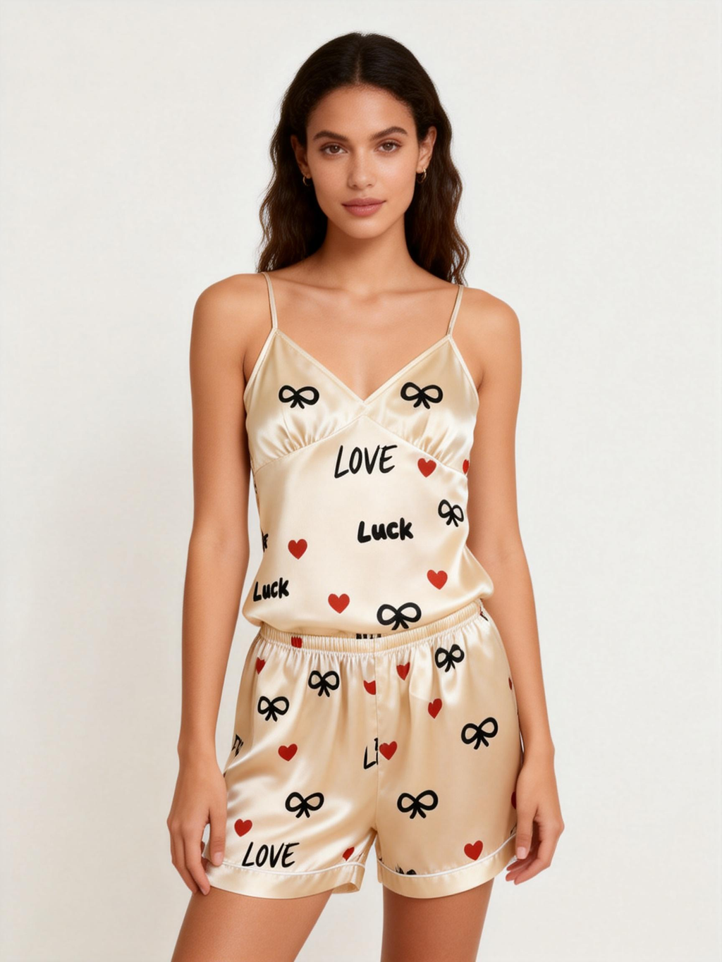 Fashionable Bedtime Attire: Satin Pajamas for Couples