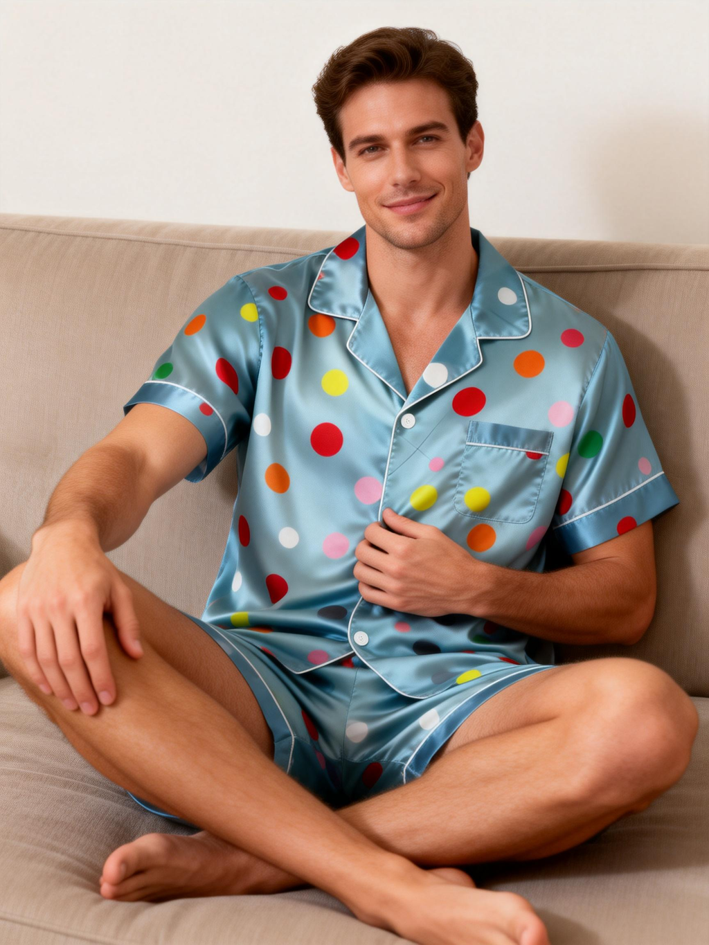 Share the Comfort: Couple Satin Pajamas Set