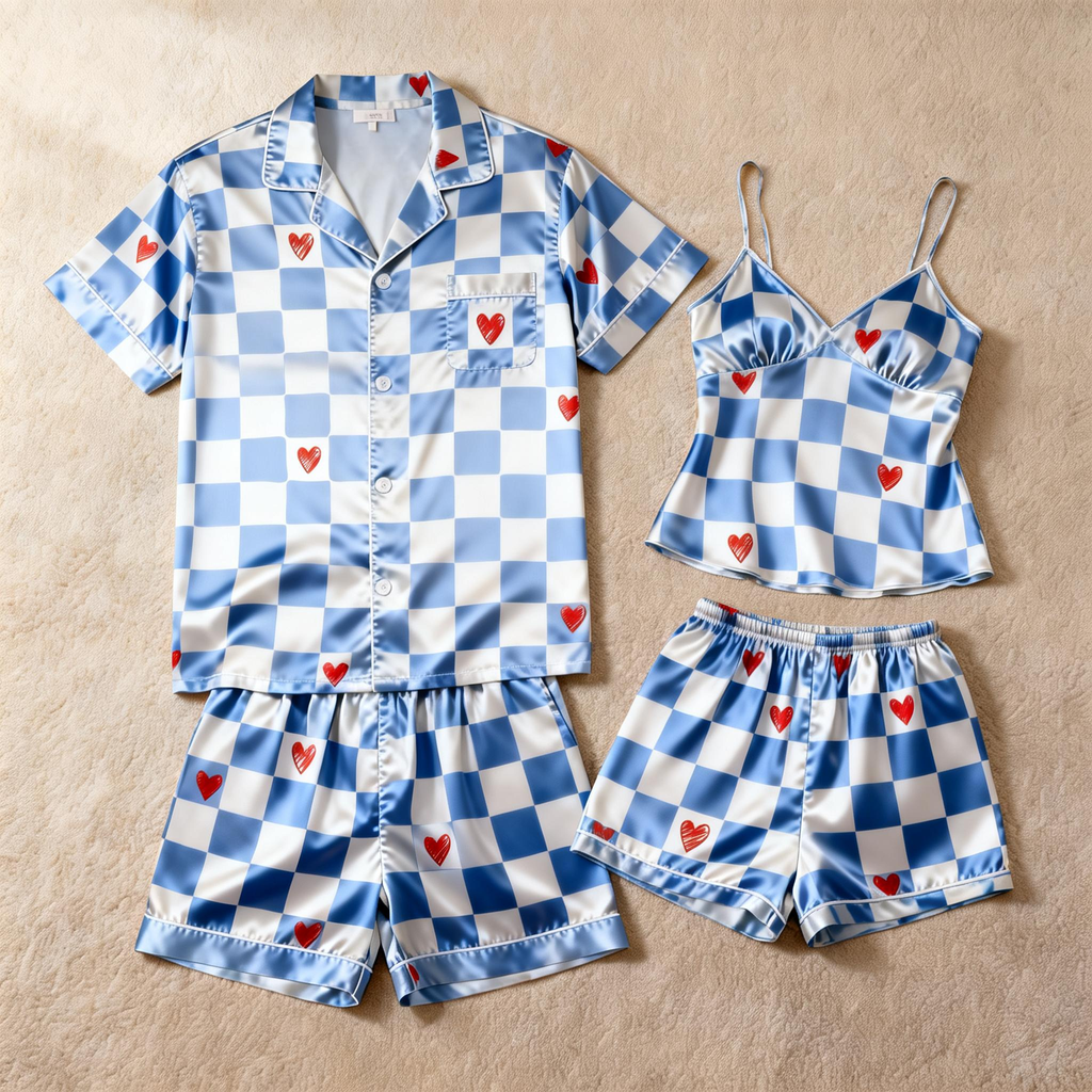 Luxurious Matching Satin Pajamas for Him and Her