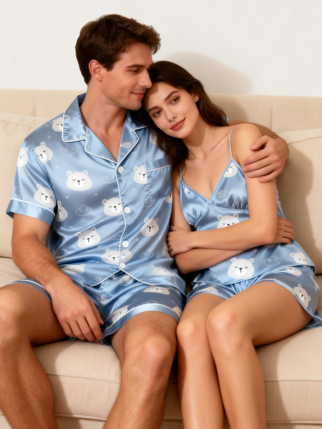 Chic and Comfortable Satin Pajamas for Couples