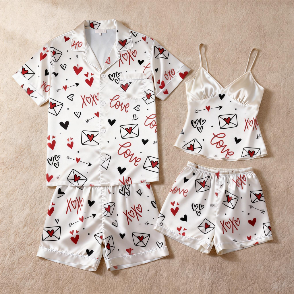 Comfortable Satin Short Pajamas for Summer Nights