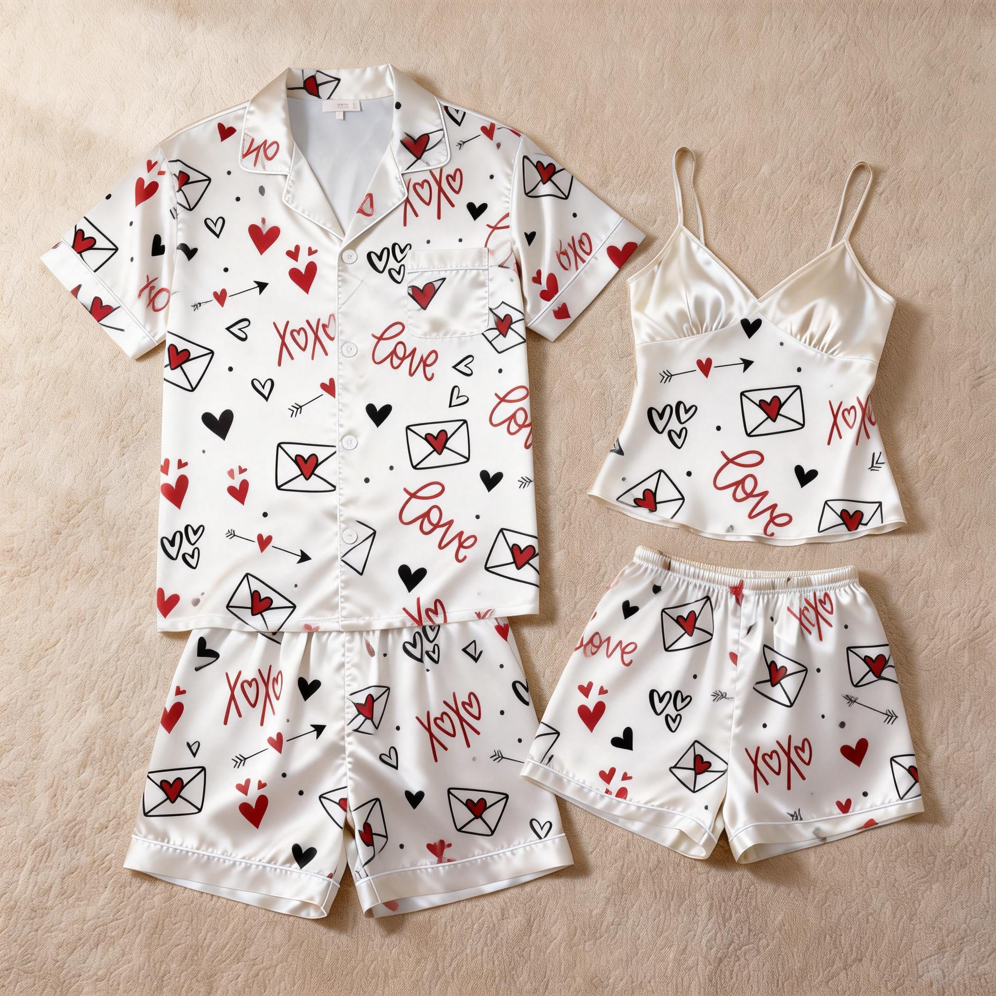 Comfortable Satin Short Pajamas for Summer Nights