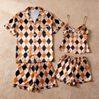 Timeless Couple Pajamas in Glossy Satin Fabric